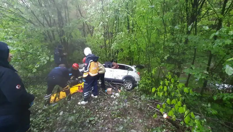 Direksiyon Hakimiyetini Kaybeden Araç Ormana Uçtu: Korkunç Kaza Sonuçları