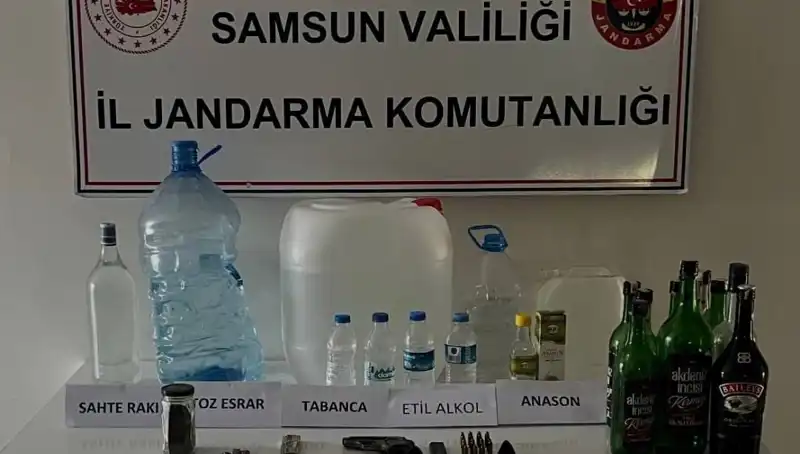 Samsun'da Şaşırtan Sahte İçki Operasyonu: Litrelerce İçki Ele Geçirildi