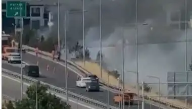 Anadolu Otoyolu'nda Sigara İzmariyle Başlayan Yangın Korkuya Sebep Oldu